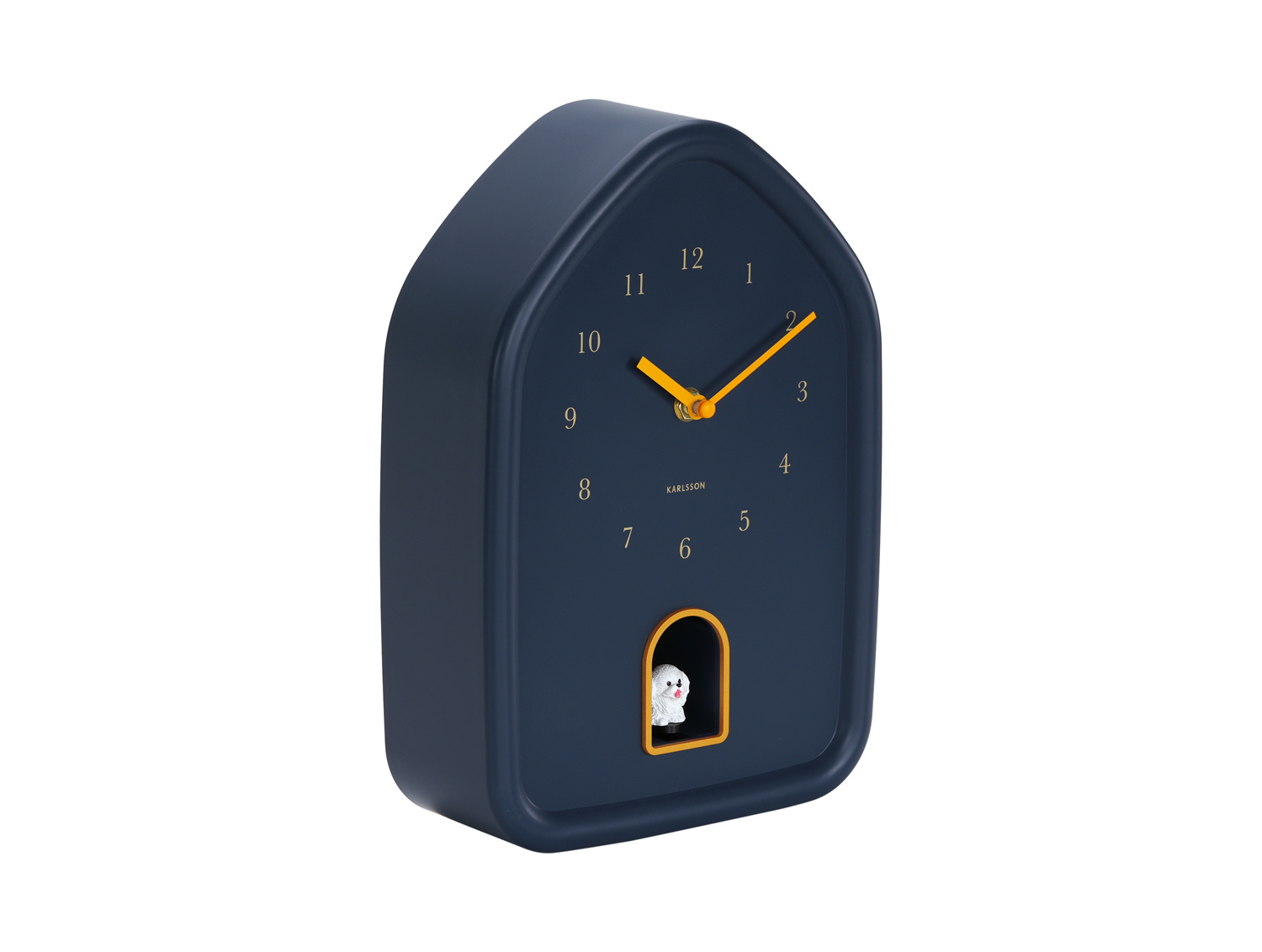 Karlsson - Wandklok Modern Doggy - Donkerblauw- Ø29,1cm