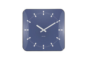 Karlsson - Wandklok Sucinto Dome Vierkant - Navy blue