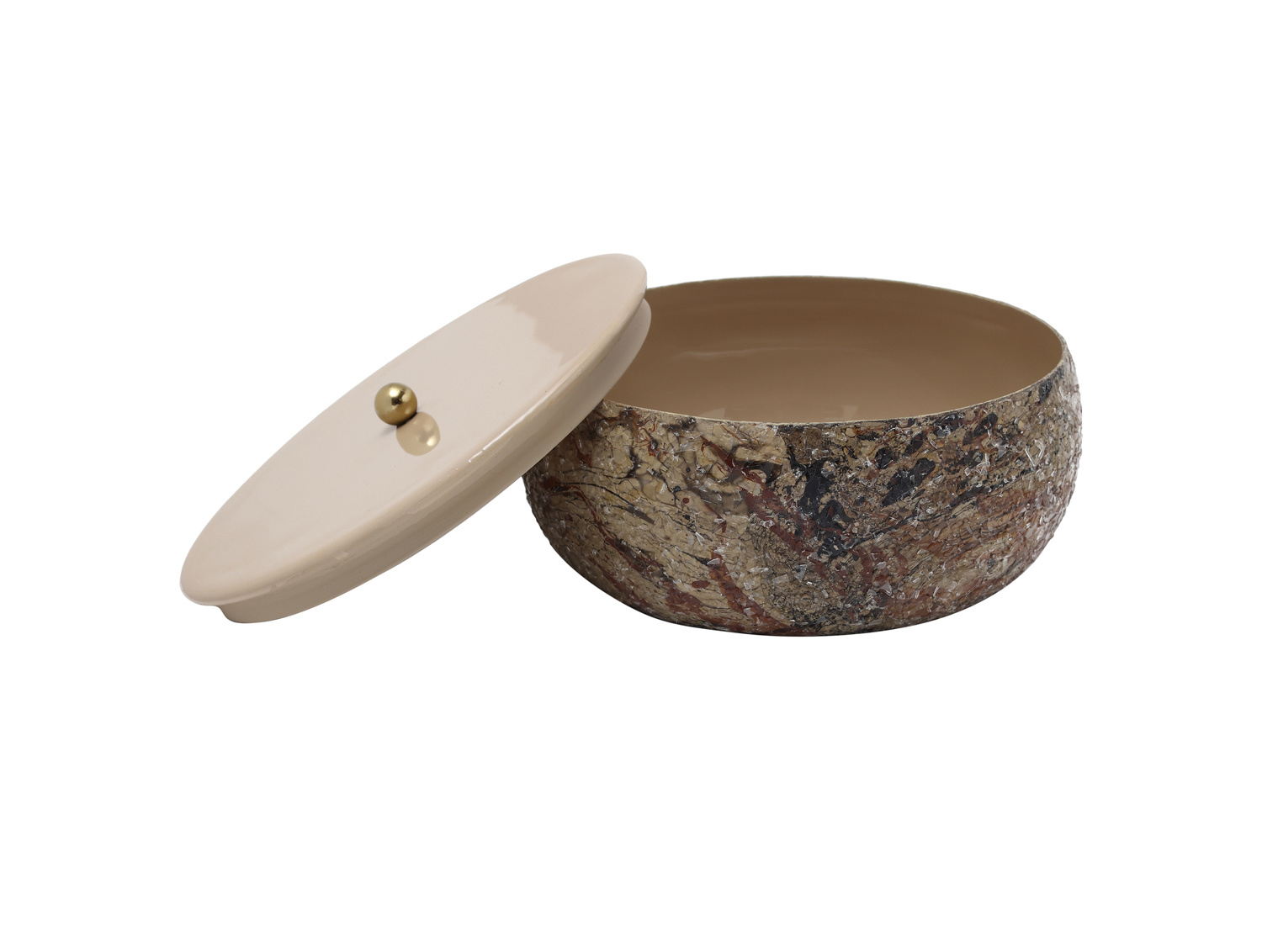 Present Time - Opbergbox Mosaic Marble - Bruin