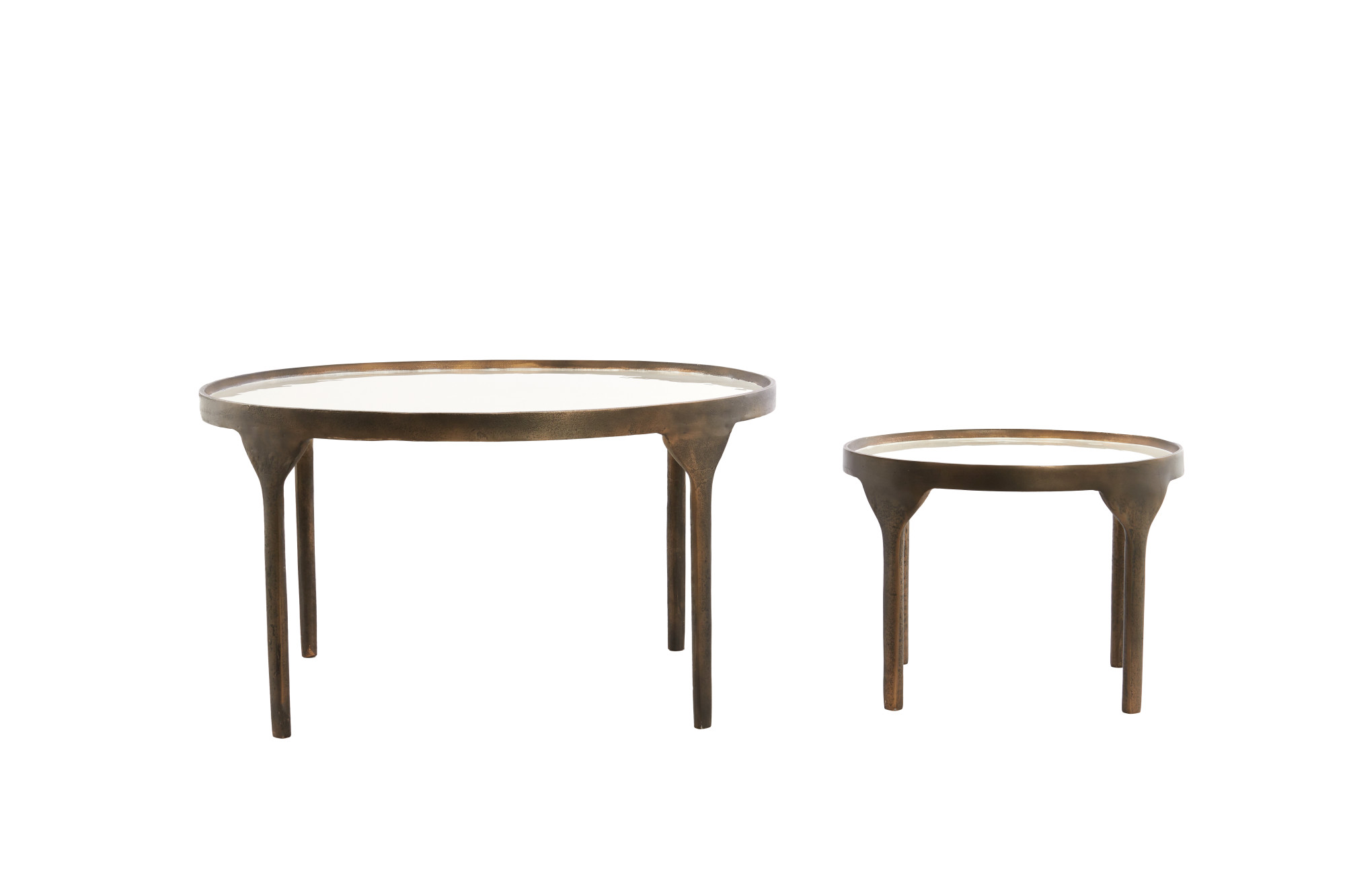 Light & Living - Salontafel ELI - Ø85x42 cm - Wit - Set van 2