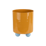 Present Time - Bloempot Double Funky Large - Mango yellow & soft blue