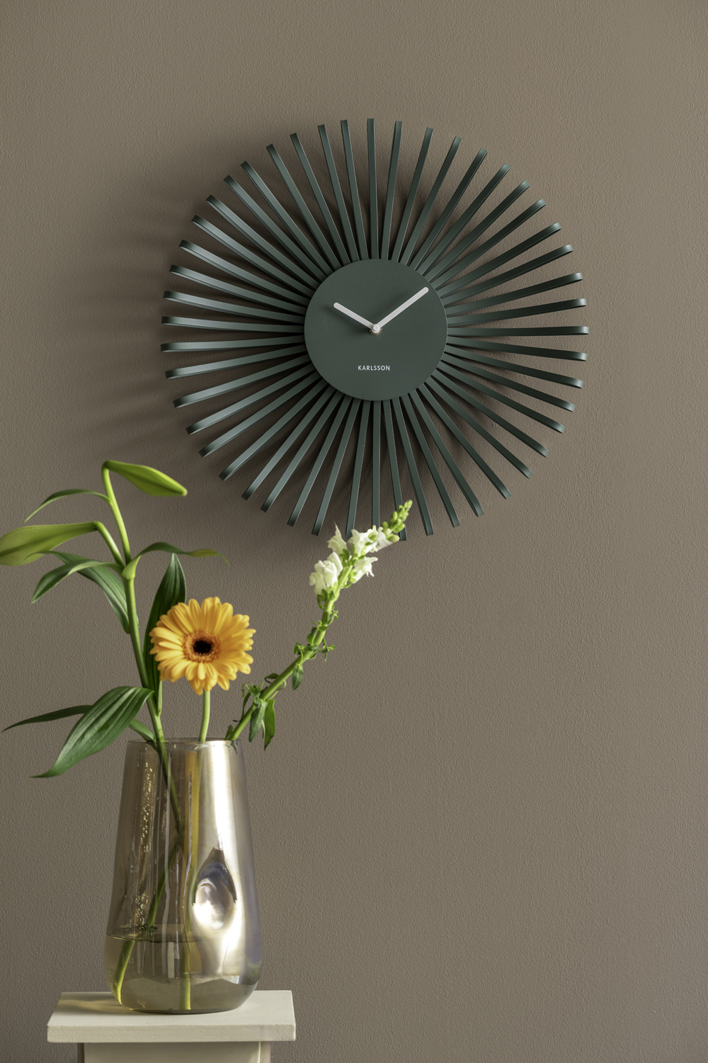 Karlsson - Wandklok Polo - Jungle groen- Ø48cm