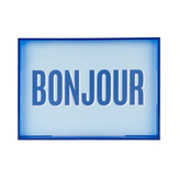 Present Time - Wall Art Bonjour Medium - Blauw