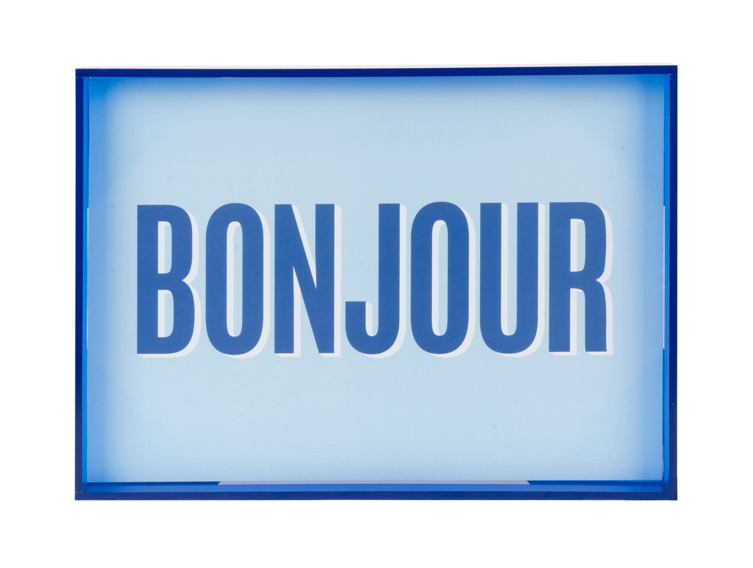 Present Time - Wall Art Bonjour Medium - Blauw