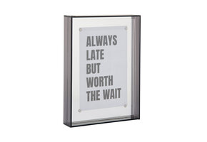 Present Time - Photo Frame Gayo Medium Acrylic - Donkergrijs