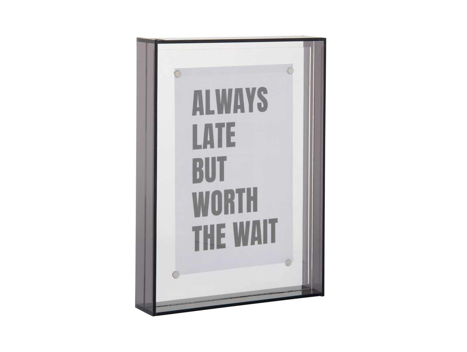 Present Time - Photo Frame Gayo Medium Acrylic - Donkergrijs