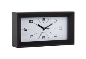 Karlsson - Wekker Lujo Rectangle - Black & bright red