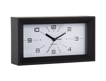 Karlsson - Wekker Lujo Rectangle - Black & bright red