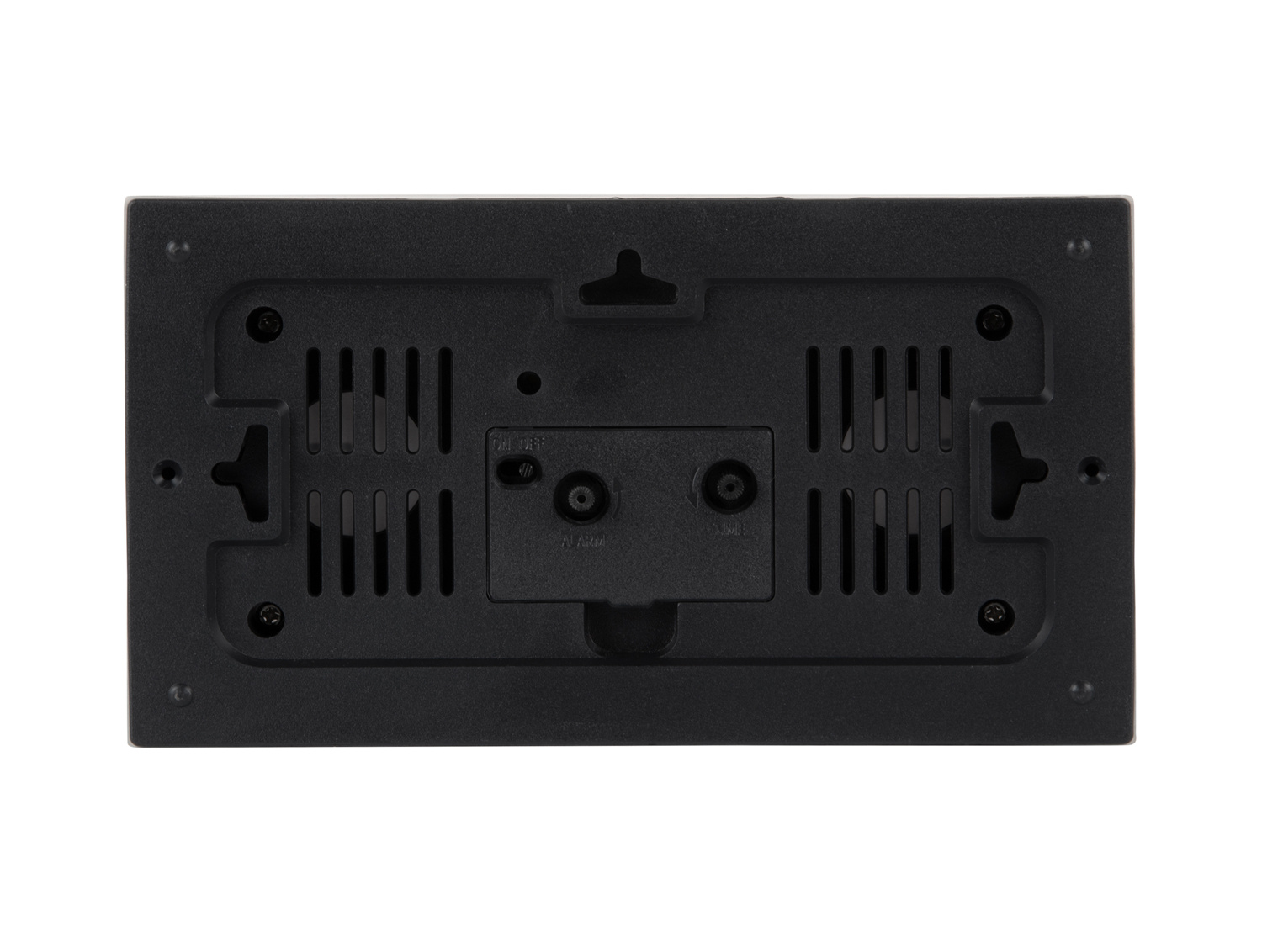 Karlsson - Wekker Lujo Rectangle - Black & bright red