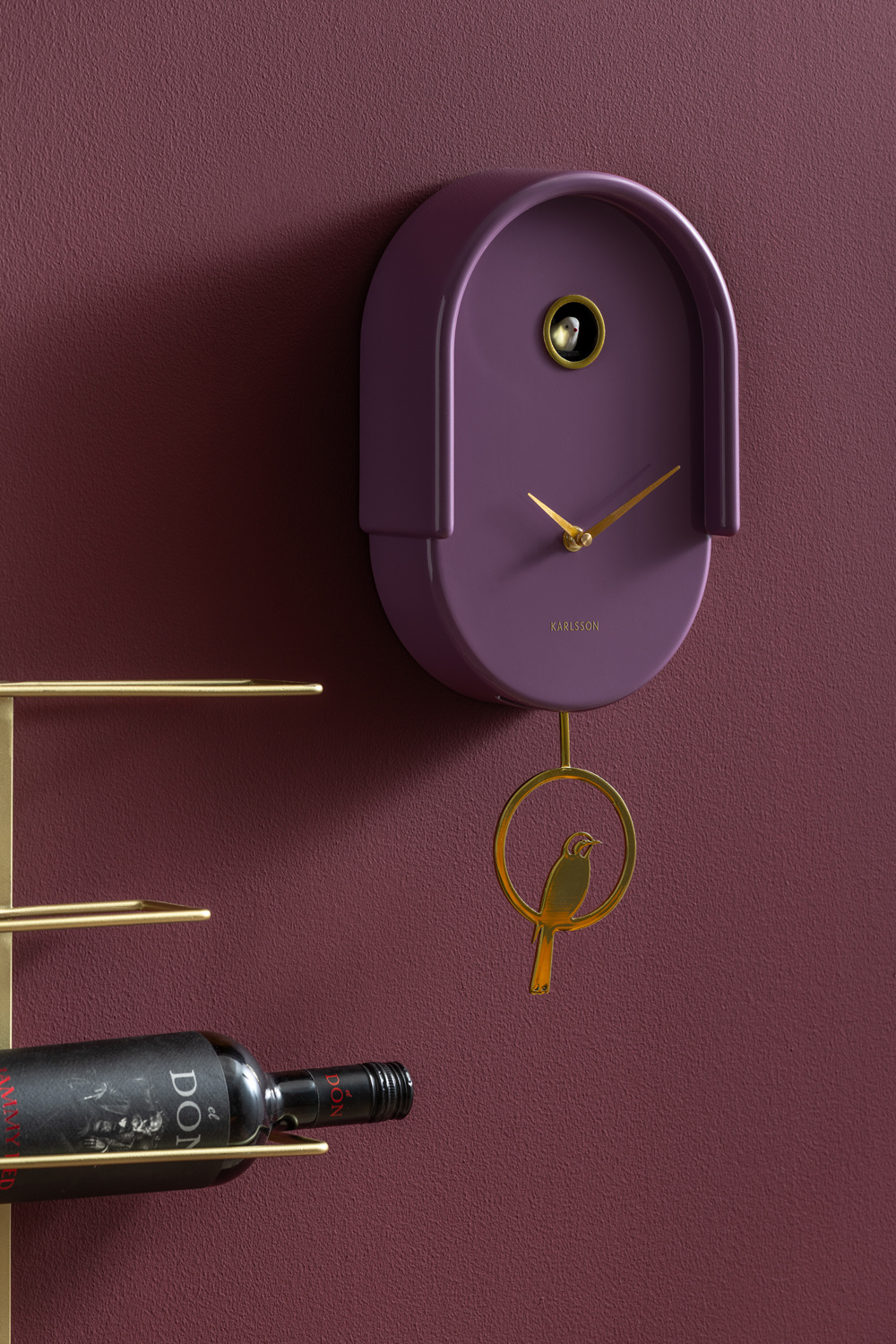 Karlsson - Wandklok Tweet - Light mauve