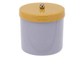 Present Time - Storage Jar Double Funky Small - Soft purple & bright yellow