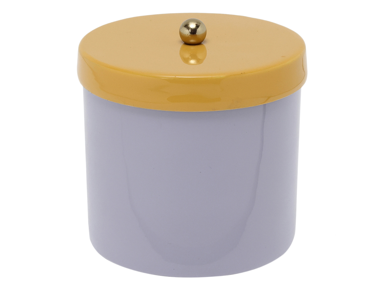 Present Time - Storage Jar Double Funky Small - Soft purple & bright yellow
