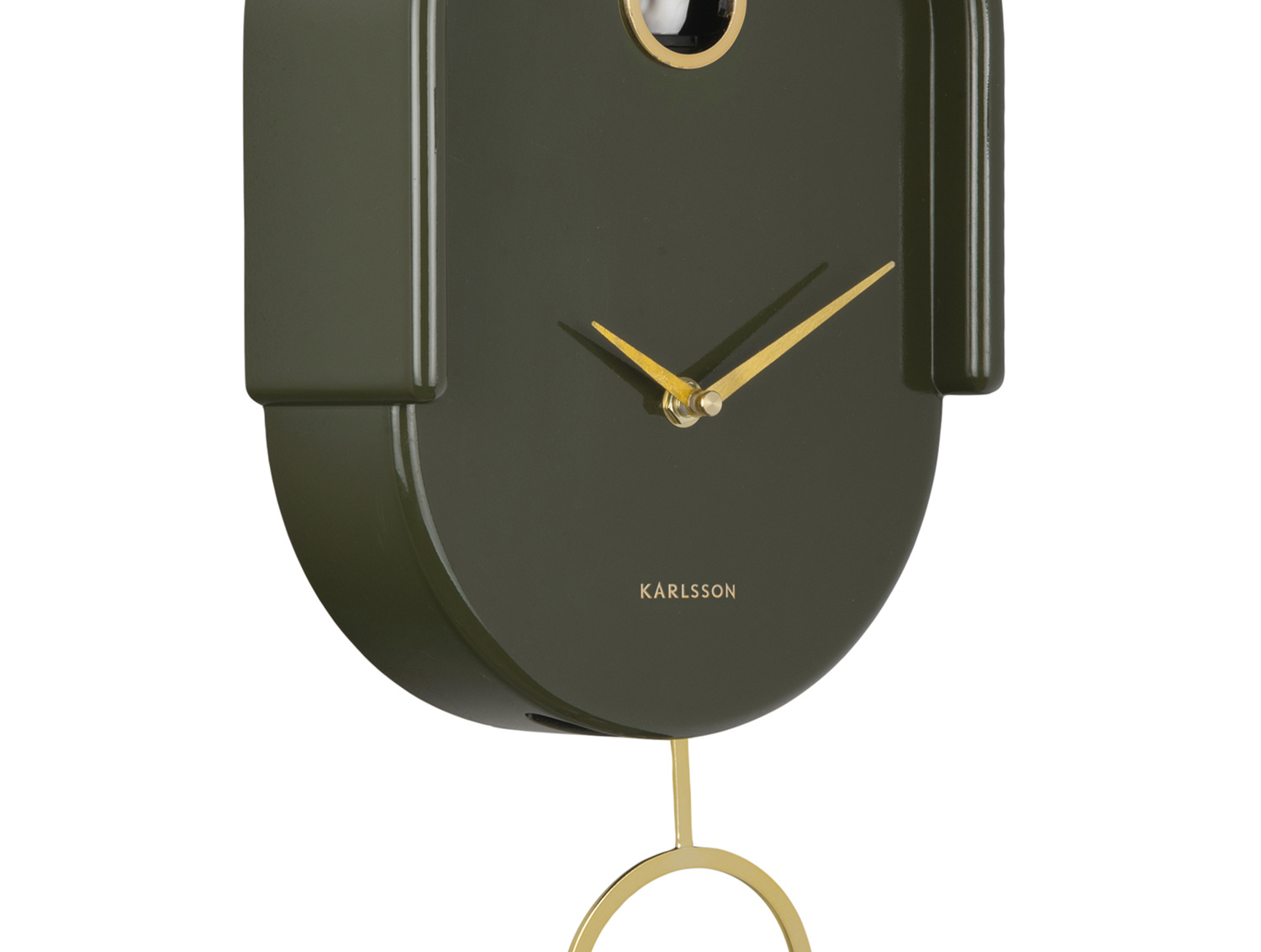 Karlsson - Wandklok Tweet - Luxury green