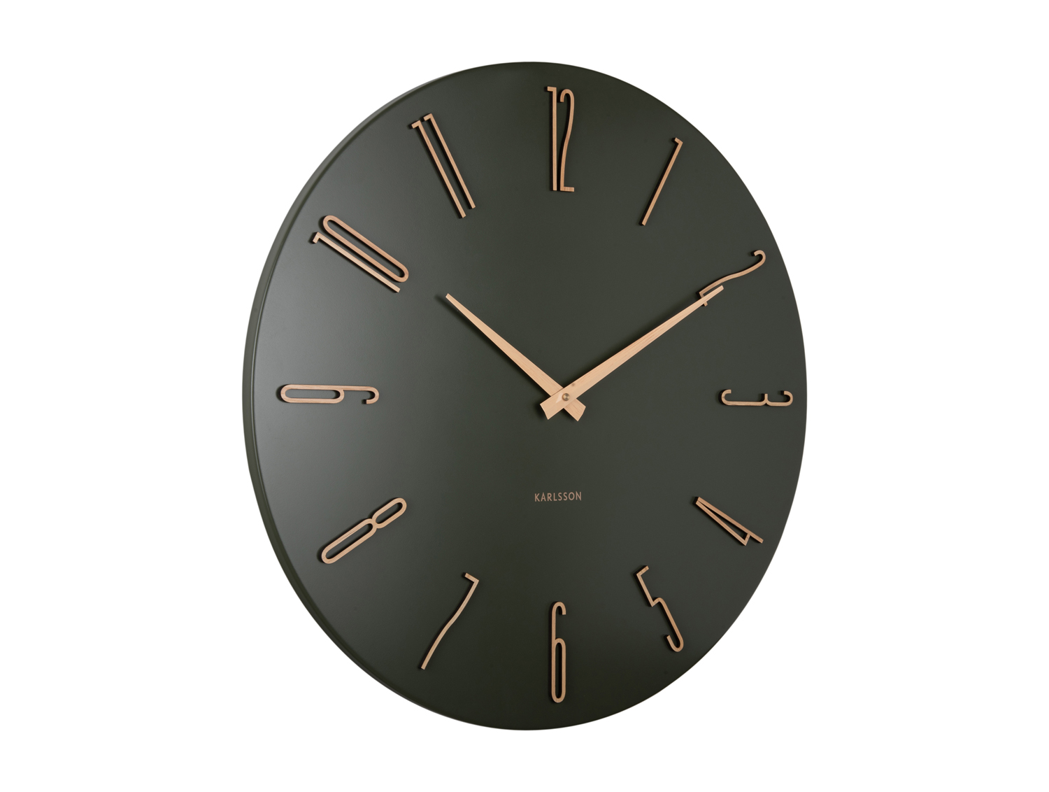 Karlsson - Wandklok Esmerado Large - Luxury green- Ø60cm