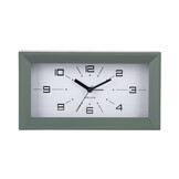 Karlsson - Wekker Lujo Rectangle - Jungle green & ochre yellow