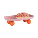Present Time - Dienblad Double Funky Oval - Bright orange & soft pink
