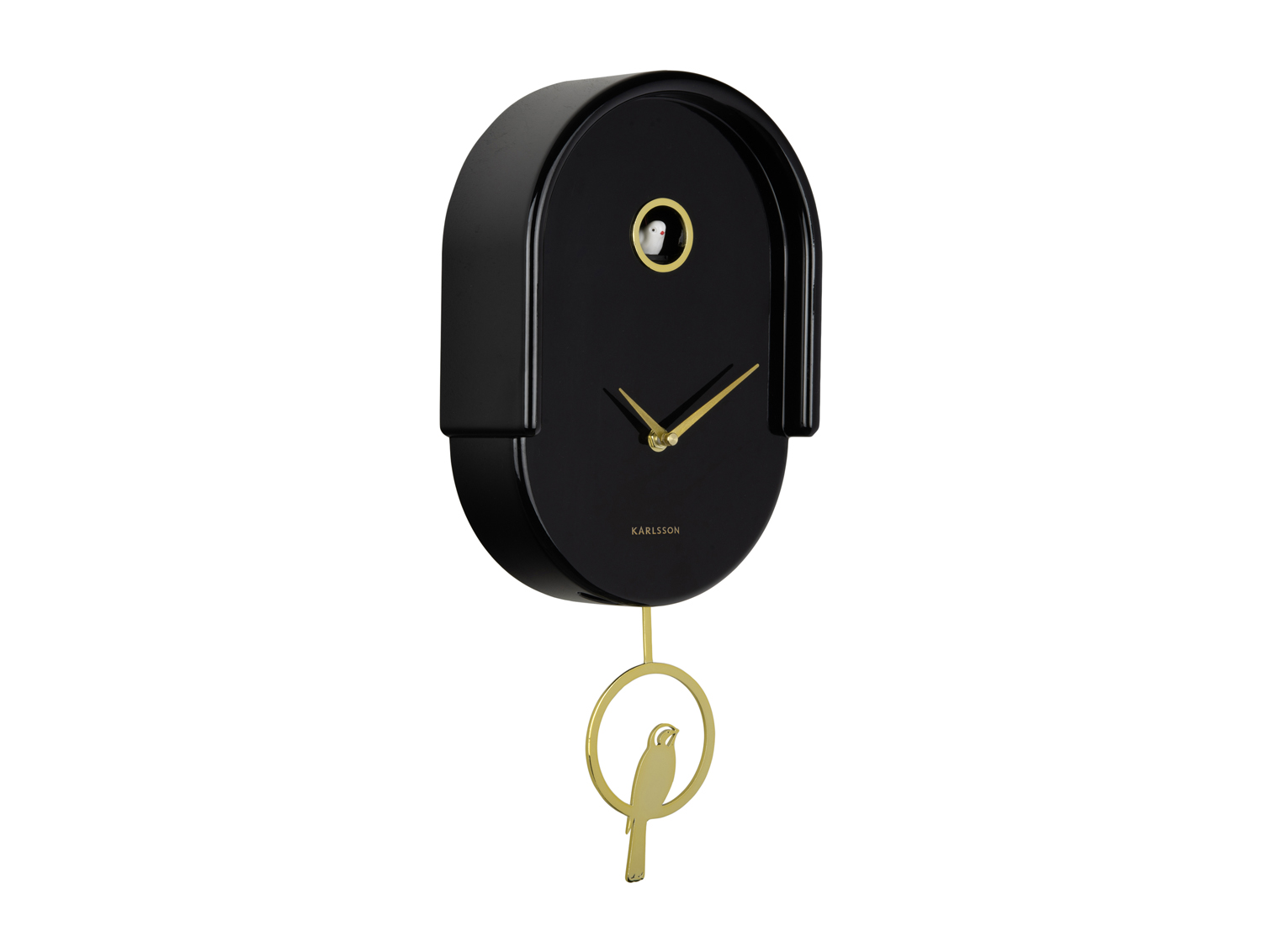 Karlsson - Wandklok Tweet - Zwart