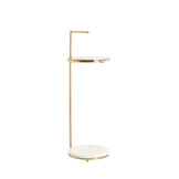 Light & Living - Bijzettafel LEDA - Ø26x76 cm - Wit