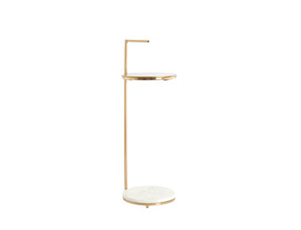 Light & Living - Bijzettafel LEDA - Ø26x76 cm - Wit