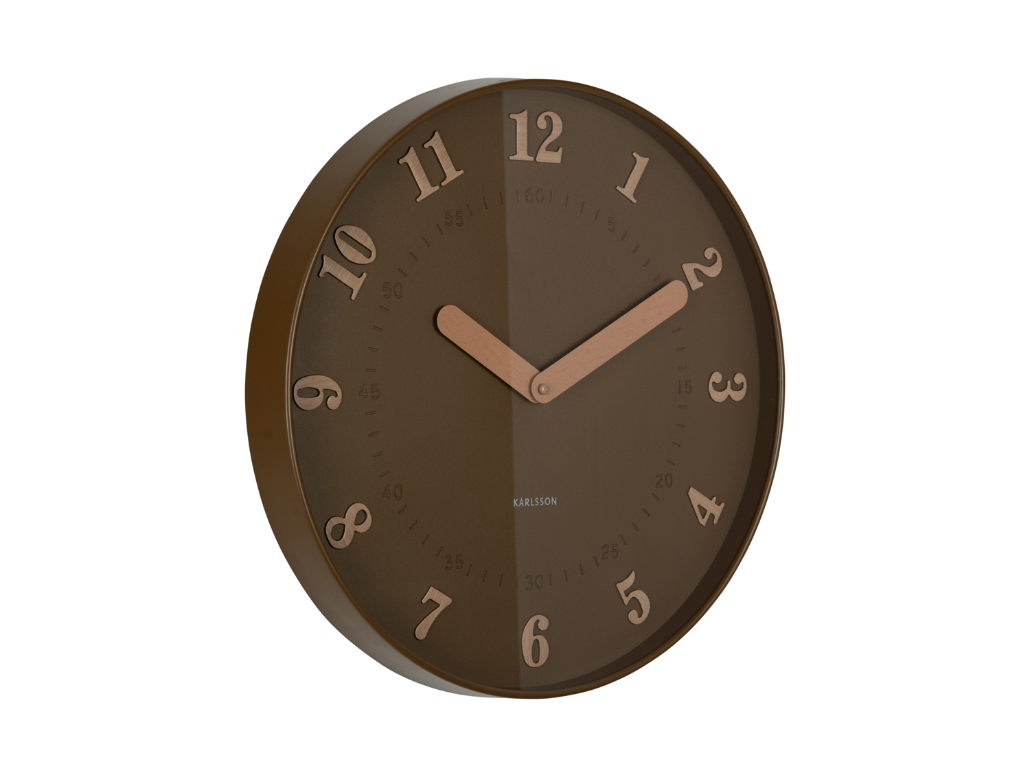 Karlsson - Wandklok Amena - Mocha brown- Ø40cm