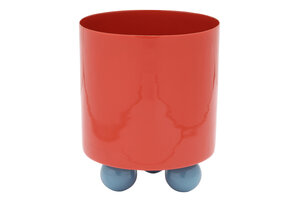 Present Time - Bloempot Double Funky Small - Bright red & classic blue