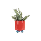 Present Time - Bloempot Double Funky Small - Bright red & classic blue