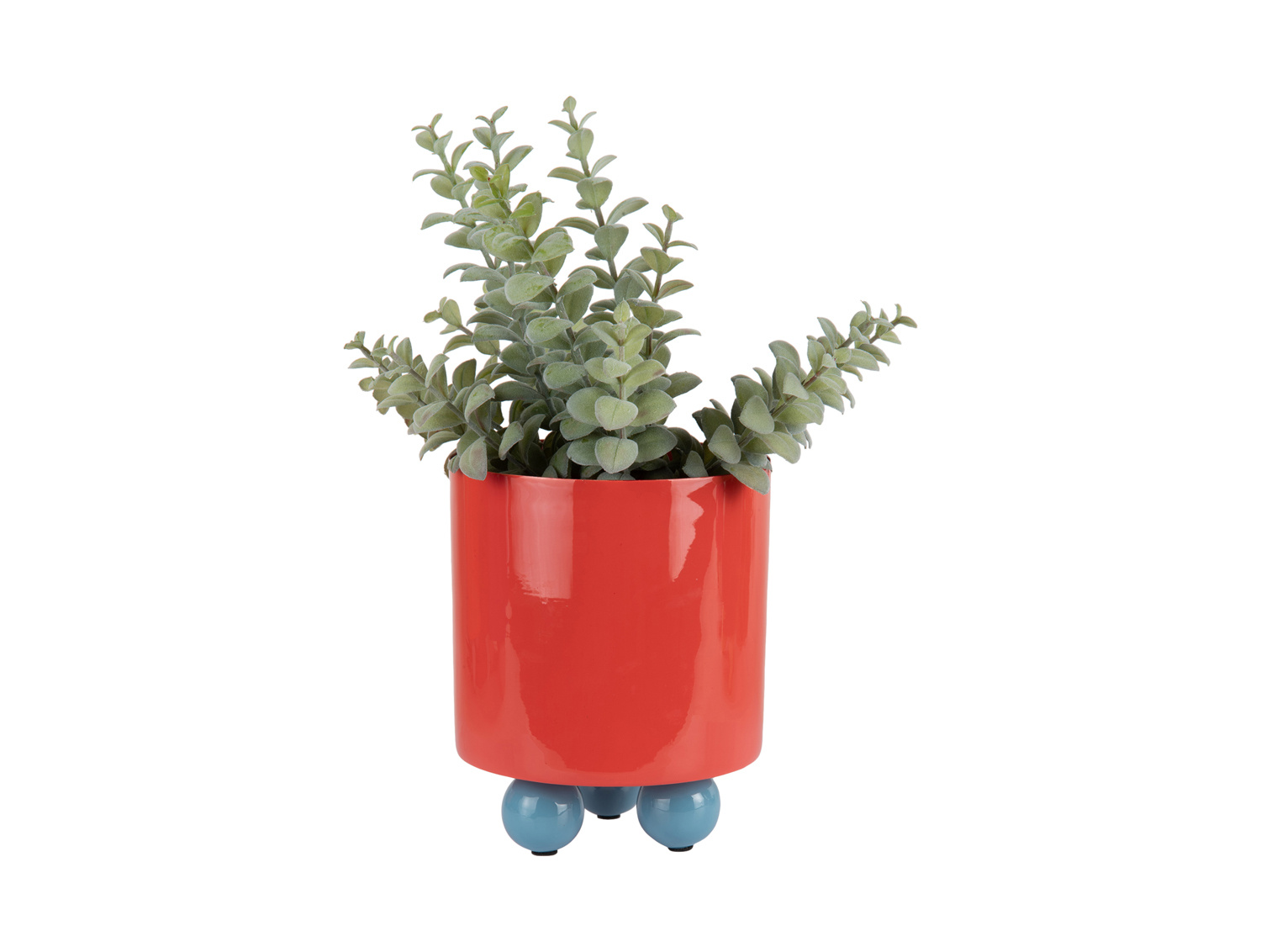 Present Time - Bloempot Double Funky Small - Bright red & classic blue