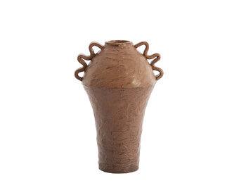 Light & Living - Vaas VOLCA - 25x20x35 cm - Bruin