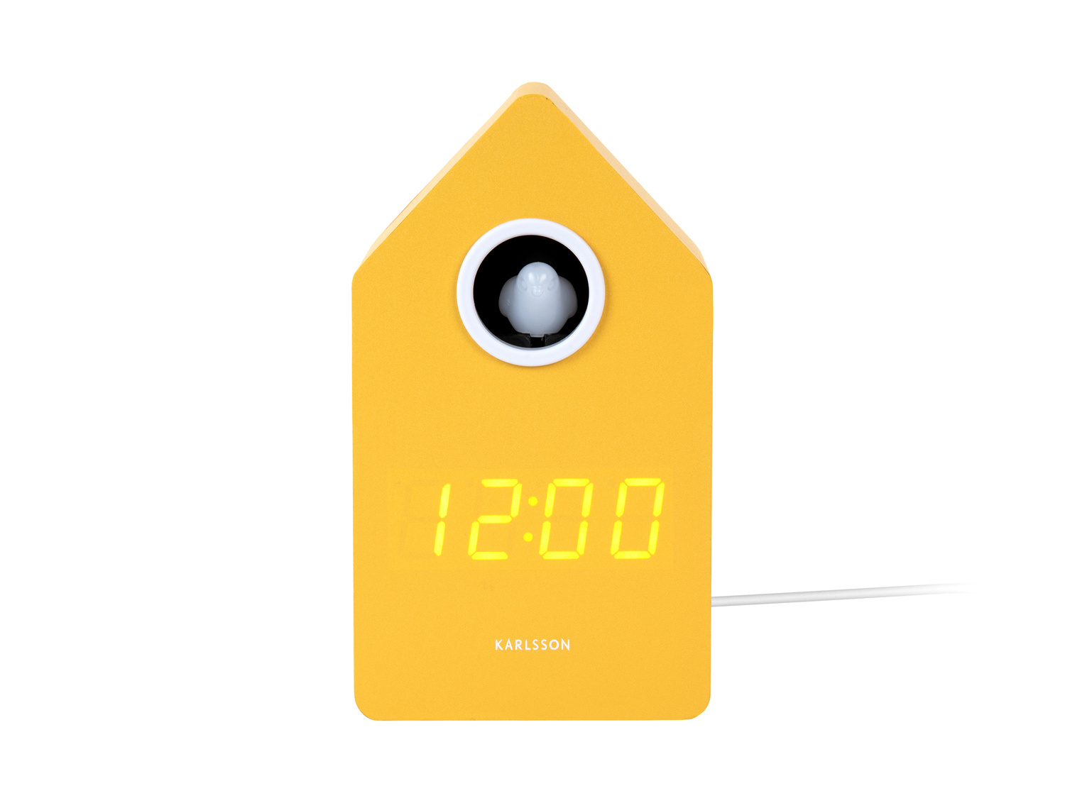 Karlsson - Wekker Cuckoo LED - Mango yellow