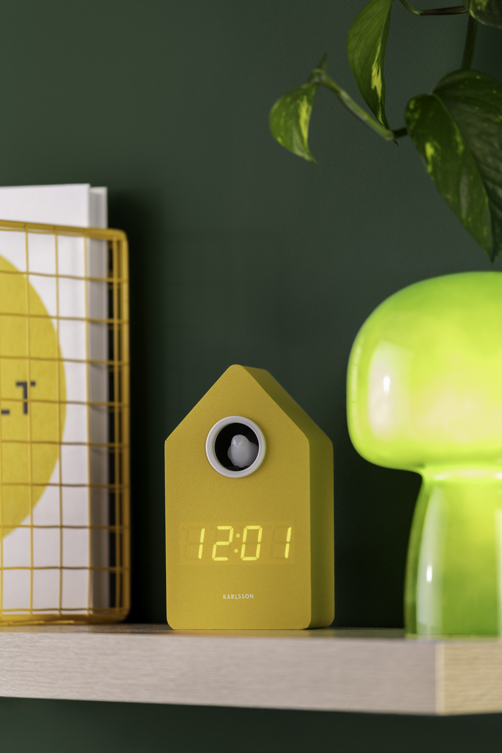Karlsson - Wekker Cuckoo LED - Mango yellow