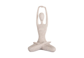 Present Time - Beeld Stretched Lotus - Lichtgrijze