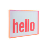 Present Time - Wall Art Hello Large - Roze
