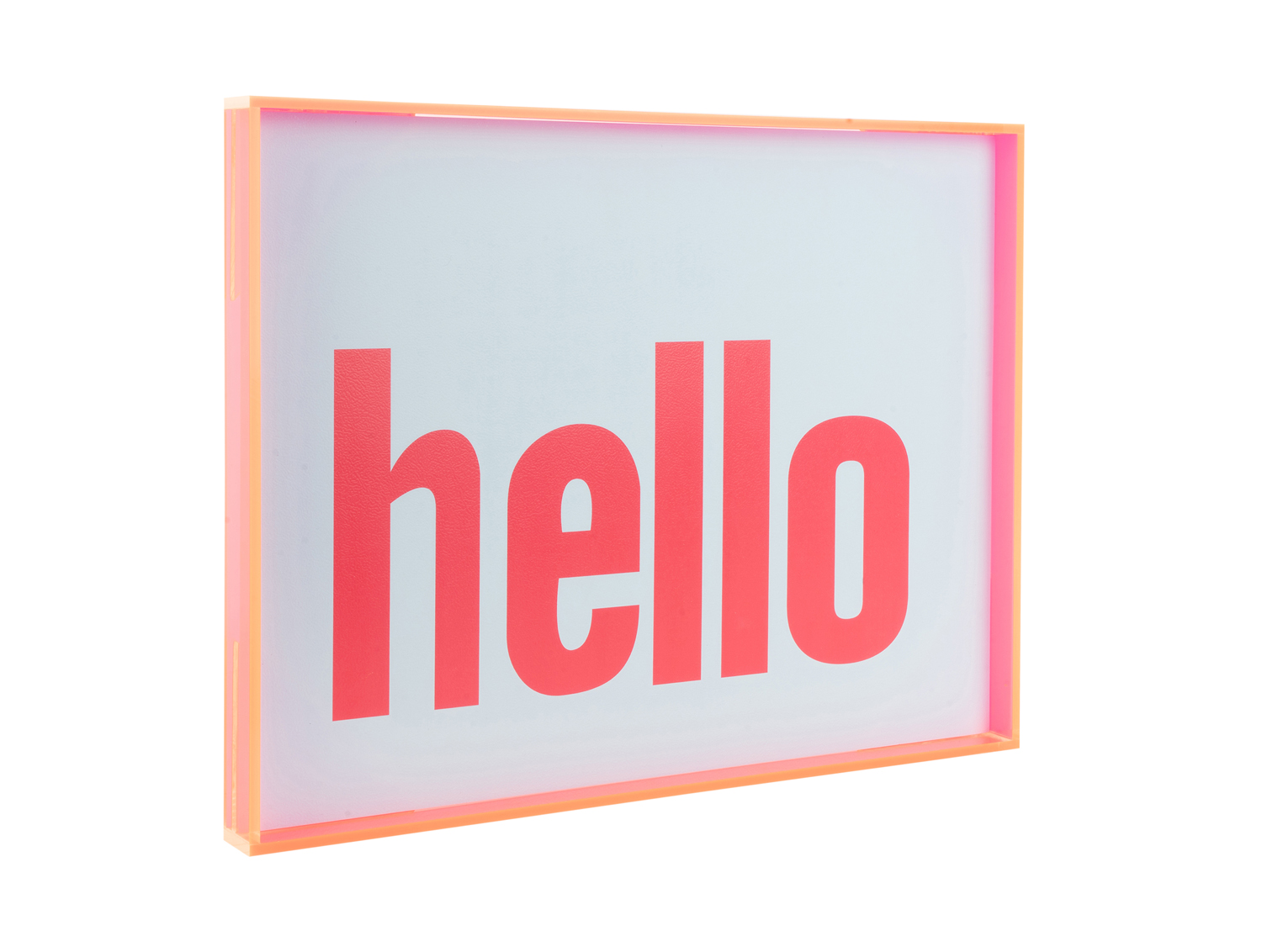 Present Time - Wall Art Hello Large - Roze