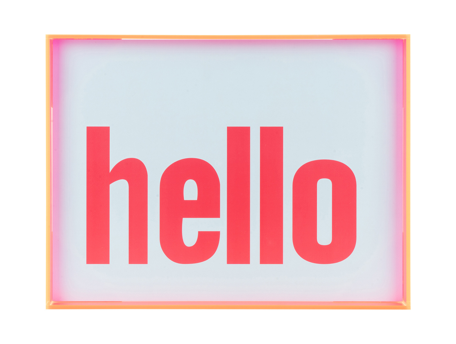 Present Time - Wall Art Hello Large - Roze