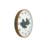 Karlsson - Wandklok Open Gear - Ochre yellow & dark blue- Ø40cm