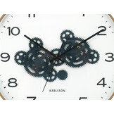 Karlsson - Wandklok Open Gear - Ochre yellow & dark blue- Ø40cm