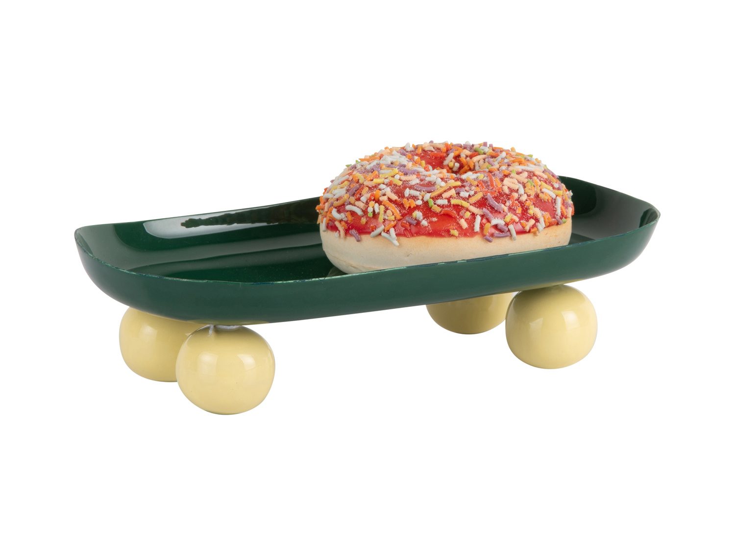 Present Time - Dienblad Double Funky Oval - Retro green & soft yellow