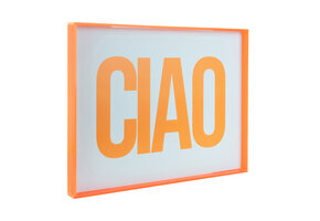 Present Time - Wall Art Ciao Large - Helderoranje