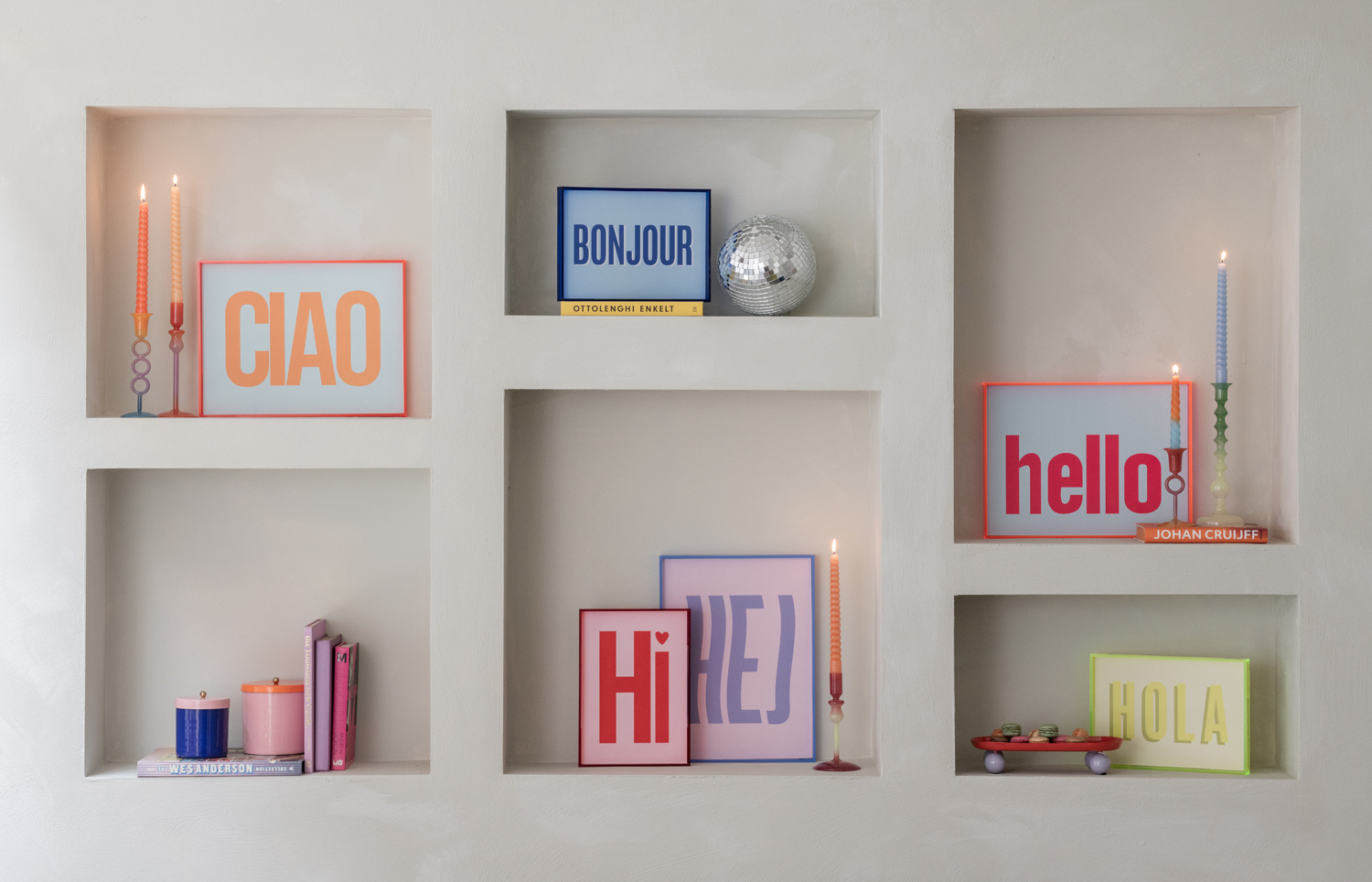 Present Time - Wall Art Ciao Large - Helderoranje