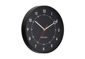 Karlsson - Wandklok Fresco - Zwart- Ø31,5cm