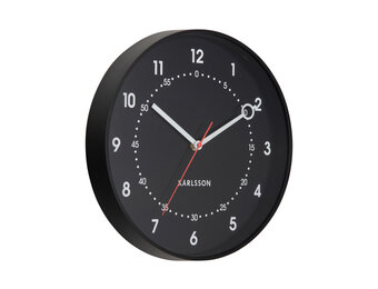 Karlsson - Wandklok Fresco - Zwart- Ø31,5cm