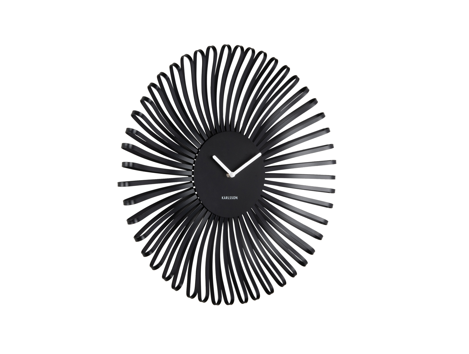 Karlsson - Wandklok Polo - Zwart- Ø48cm