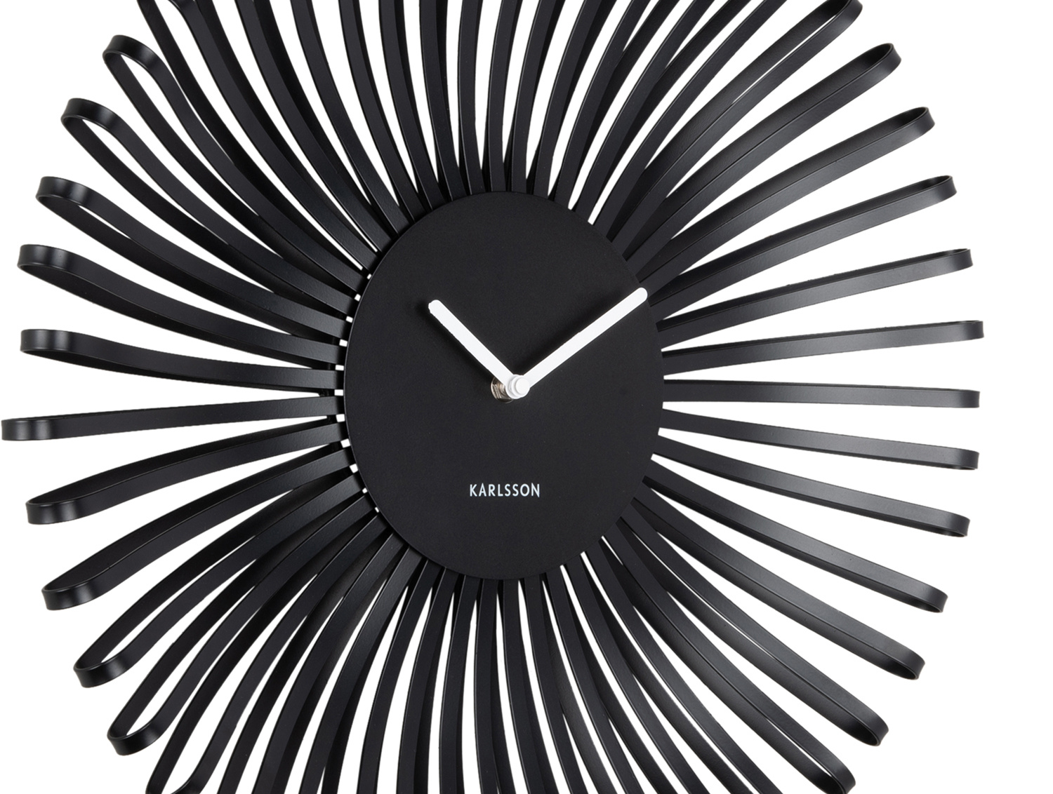 Karlsson - Wandklok Polo - Zwart- Ø48cm