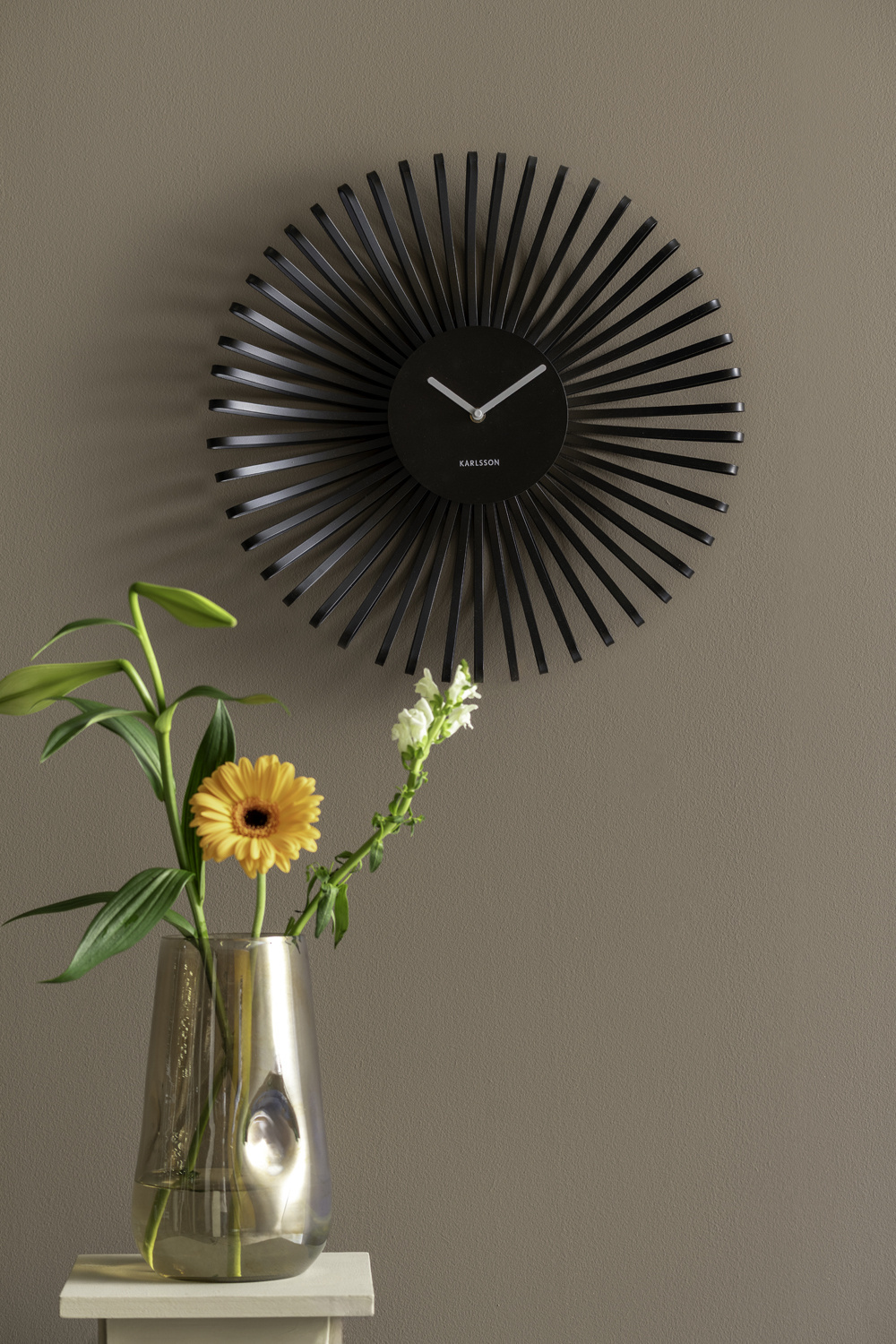 Karlsson - Wandklok Polo - Zwart- Ø48cm