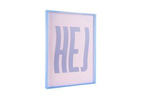 Present Time - Wall Art Hej Large - Paars