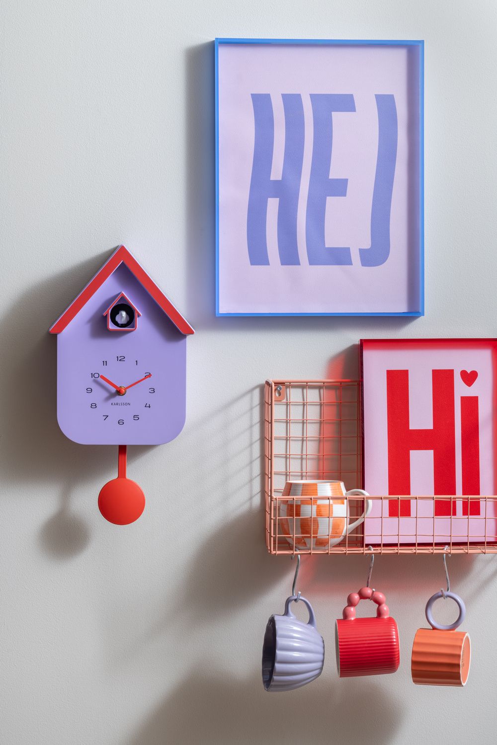 Present Time - Wall Art Hej Large - Paars