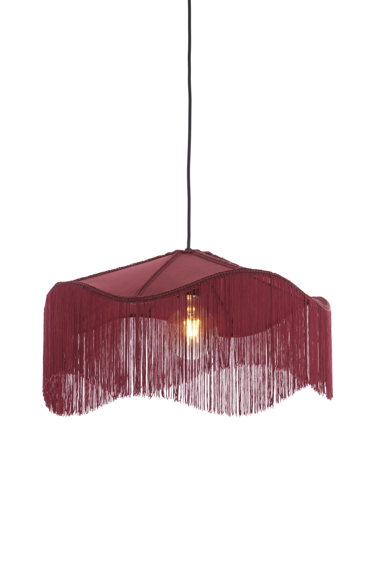 Light & Living - Hanglamp TIFFANY - Ø50x28 cm - Rood