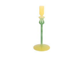 Present Time - Kandelaar Duo Colores Medium - Retro green & soft yellow