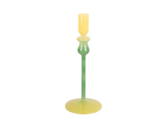 Present Time - Kandelaar Duo Colores Medium - Retro green & soft yellow
