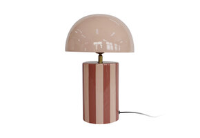 Leitmotiv - Tafellamp Rayado - Rose tan & soft pink